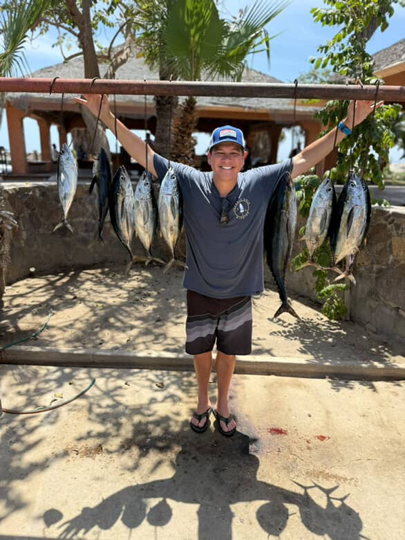 Tuna sashimi-ready fillets after a successful morning bite