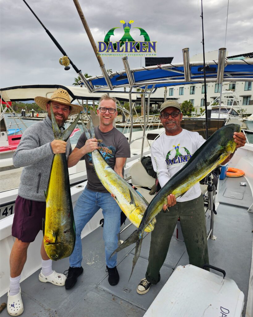 Dorado jumping near the boat in Cabo on light tackle