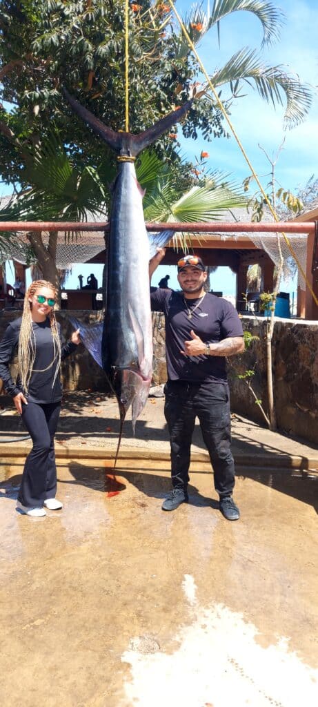 Marlin fishing in panga 