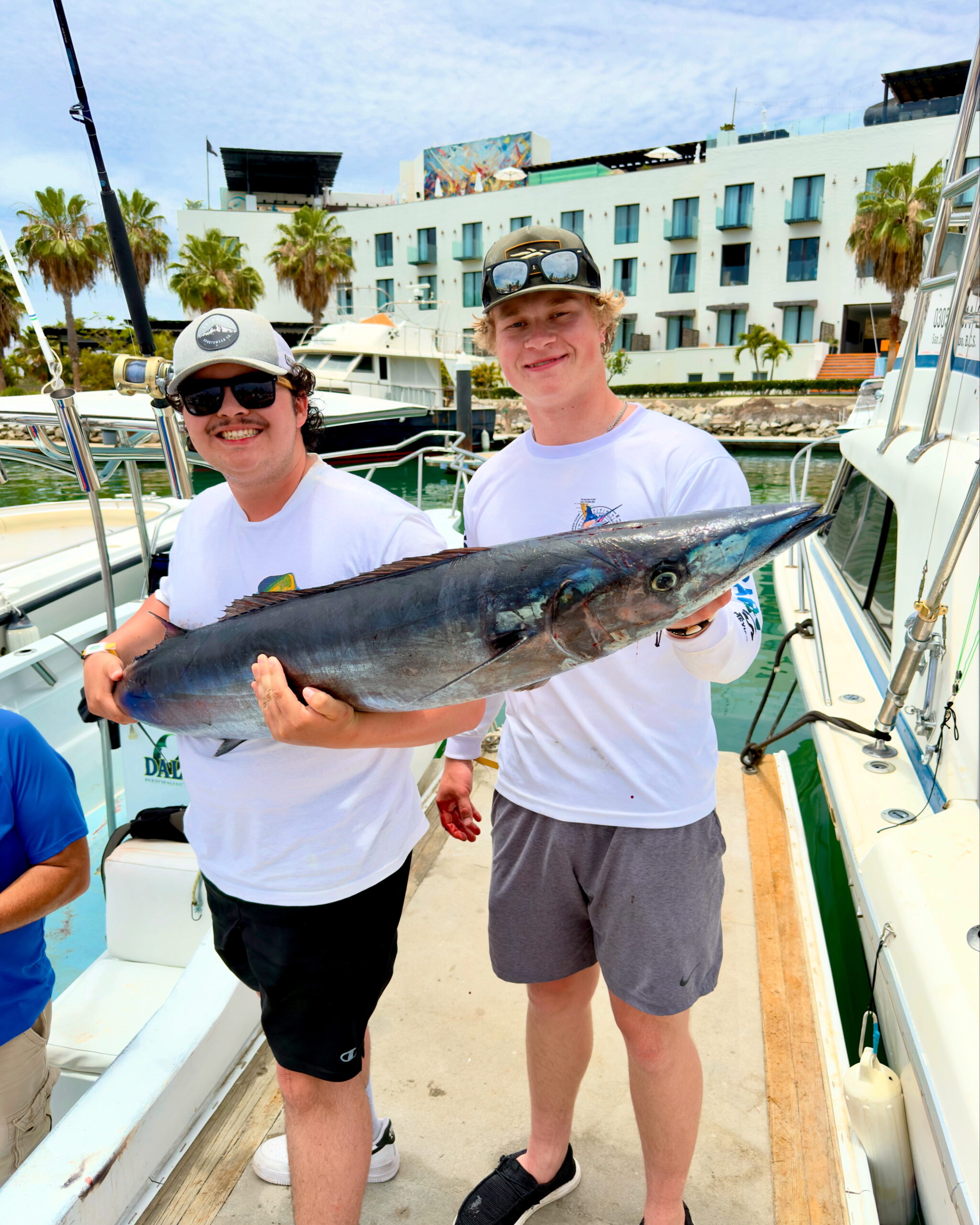 Lines deployed during a wahoo pass near Gordo Banks