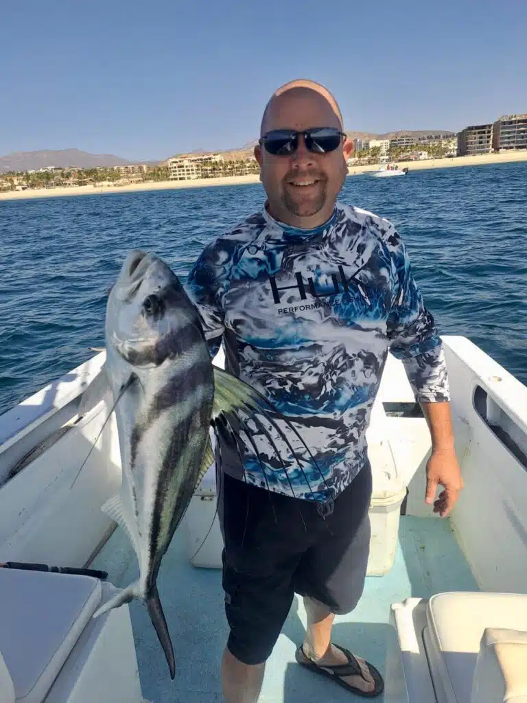 Roosterfish photo from San José del Cabo showing the size and power of the fish