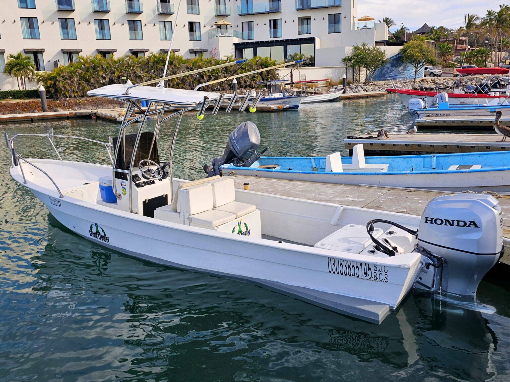 Super Panga 23ft with toilet, up to 2 guests.