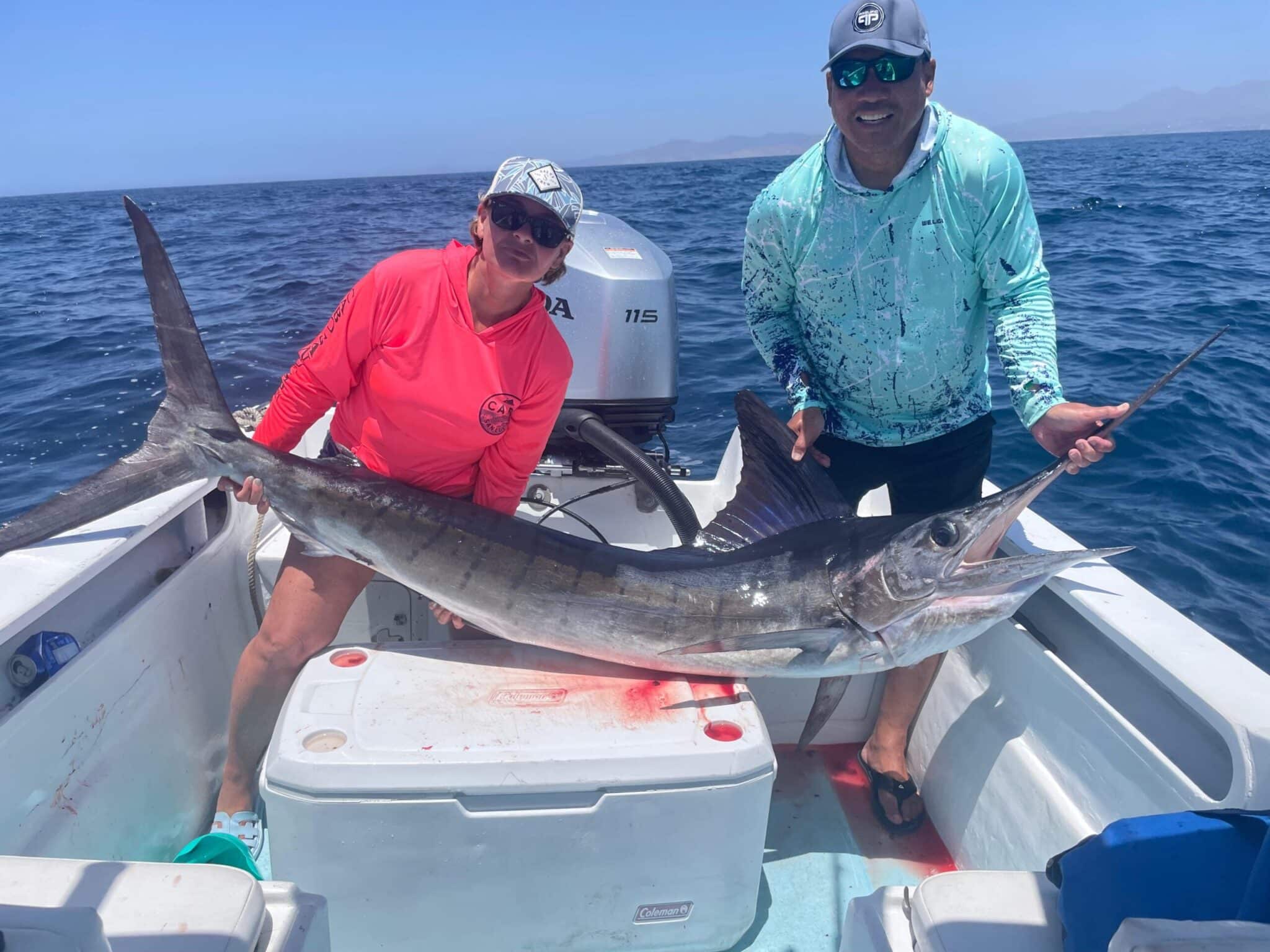 Striped marlin offshore action Baja California Sur