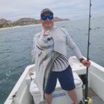 Massive roosterfish caught on spinning gear close to the Baja coastline.