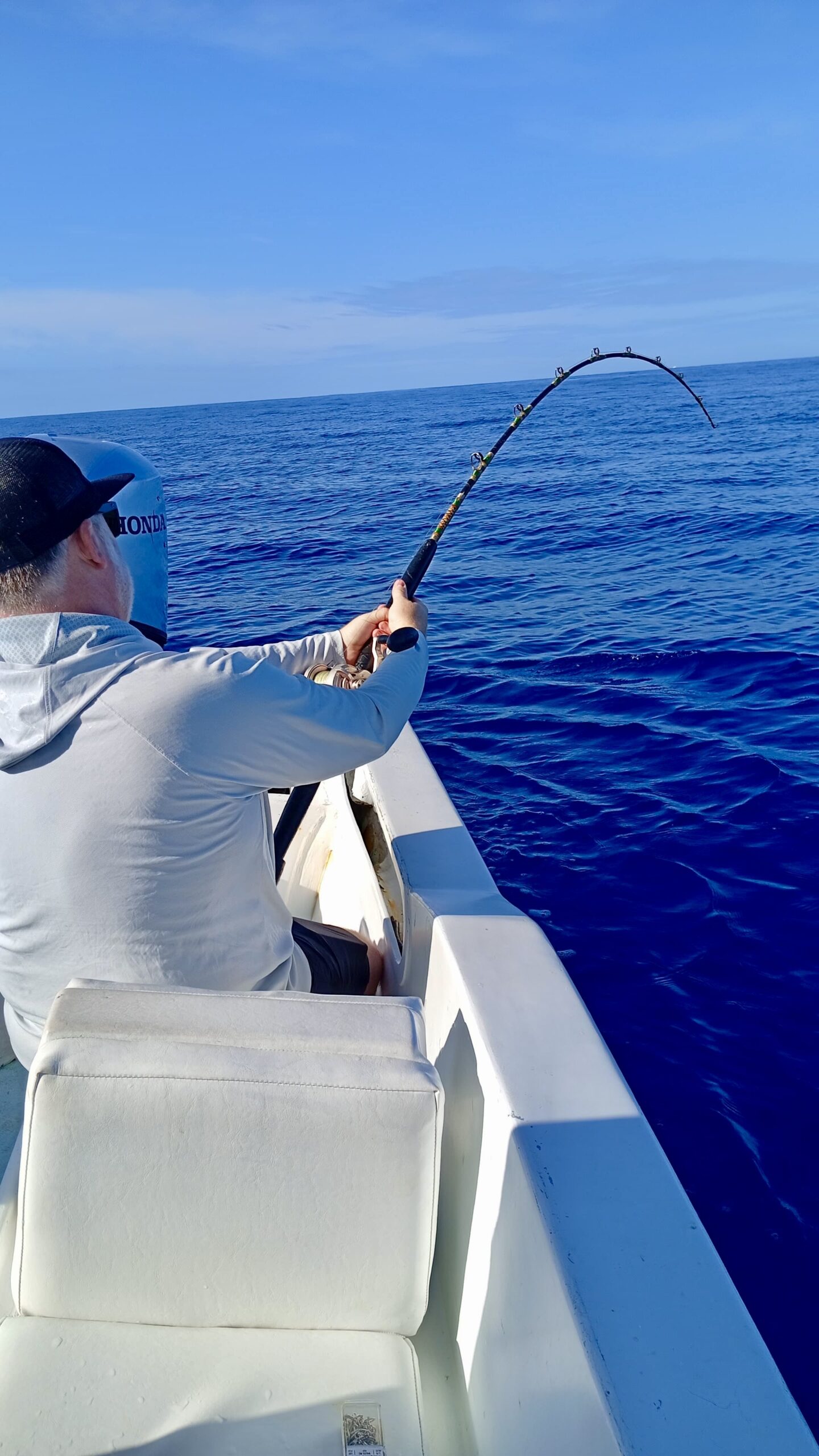 Client fighting a tuna near San Luis