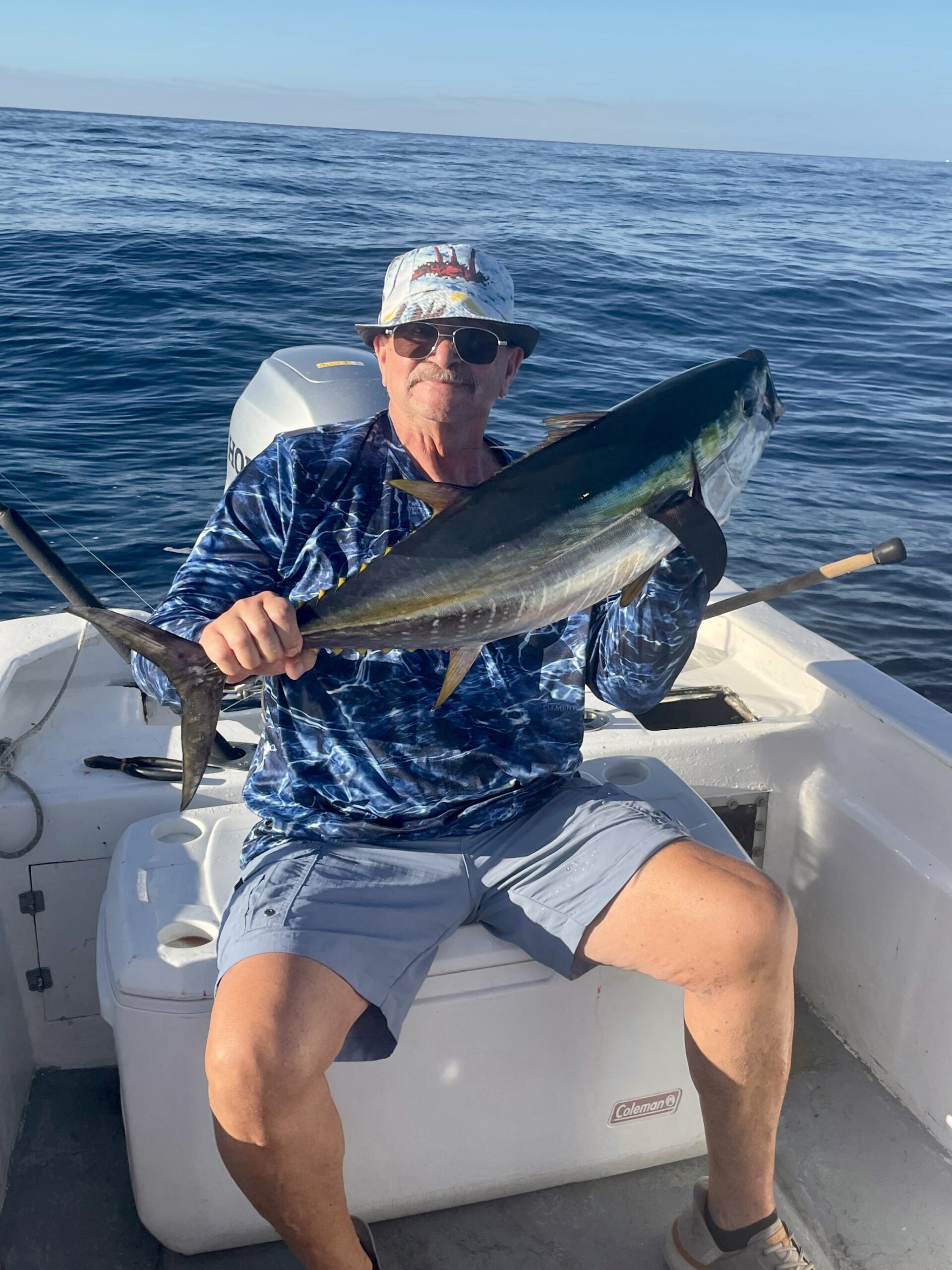 Multiple tunas landed on the 23 ft panga during the morning session