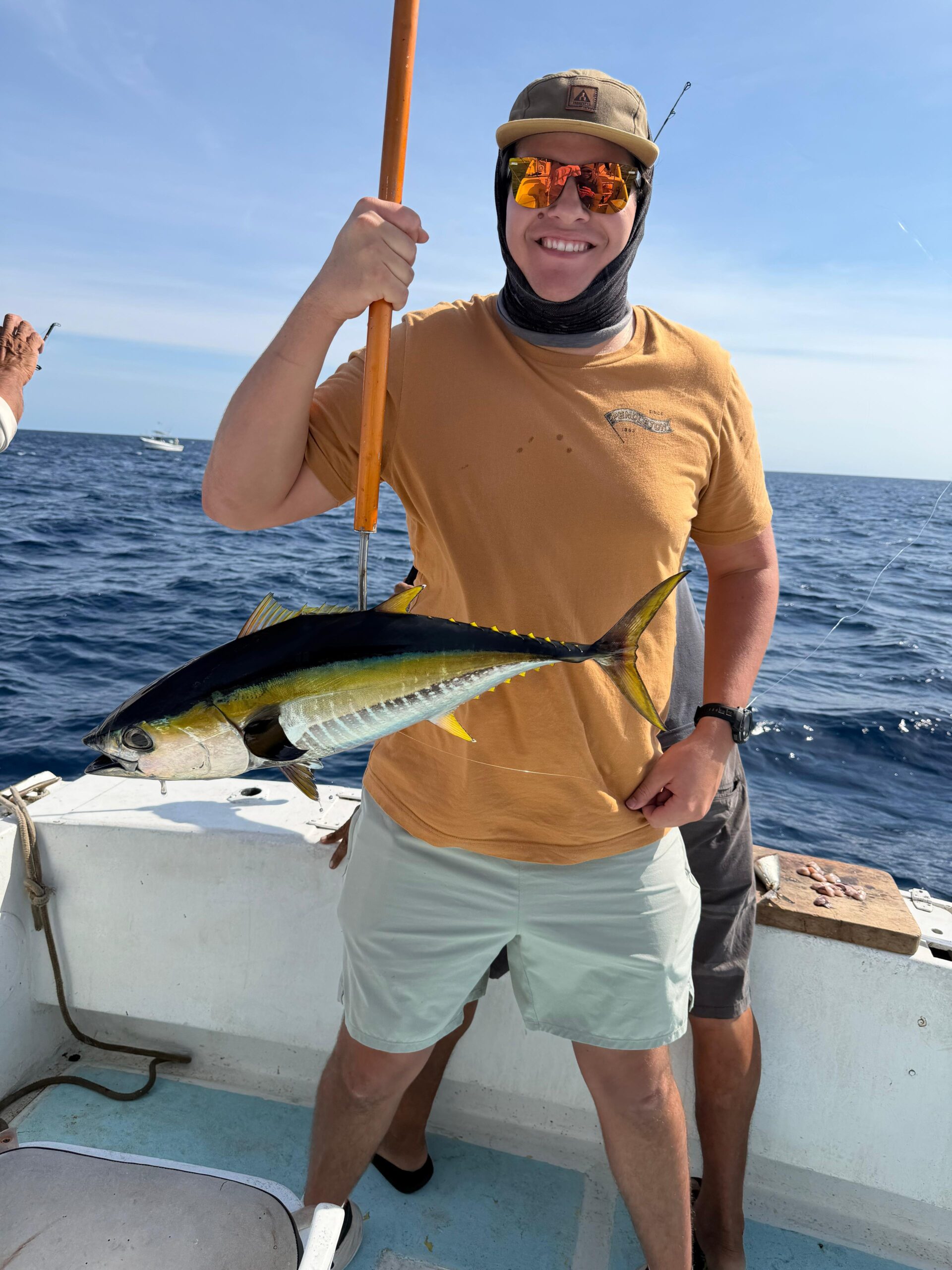 Family with several yellowfin tuna landed with Daliken Sportfishing in Los Cabos