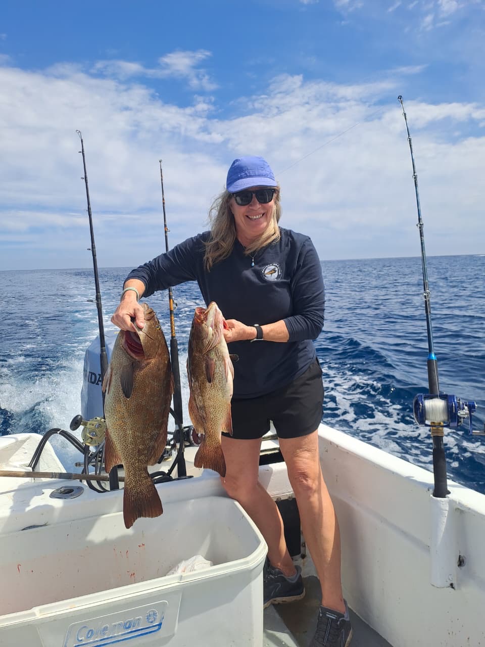 Daliken Sportfishing customer holding a catch in San José del Cabo