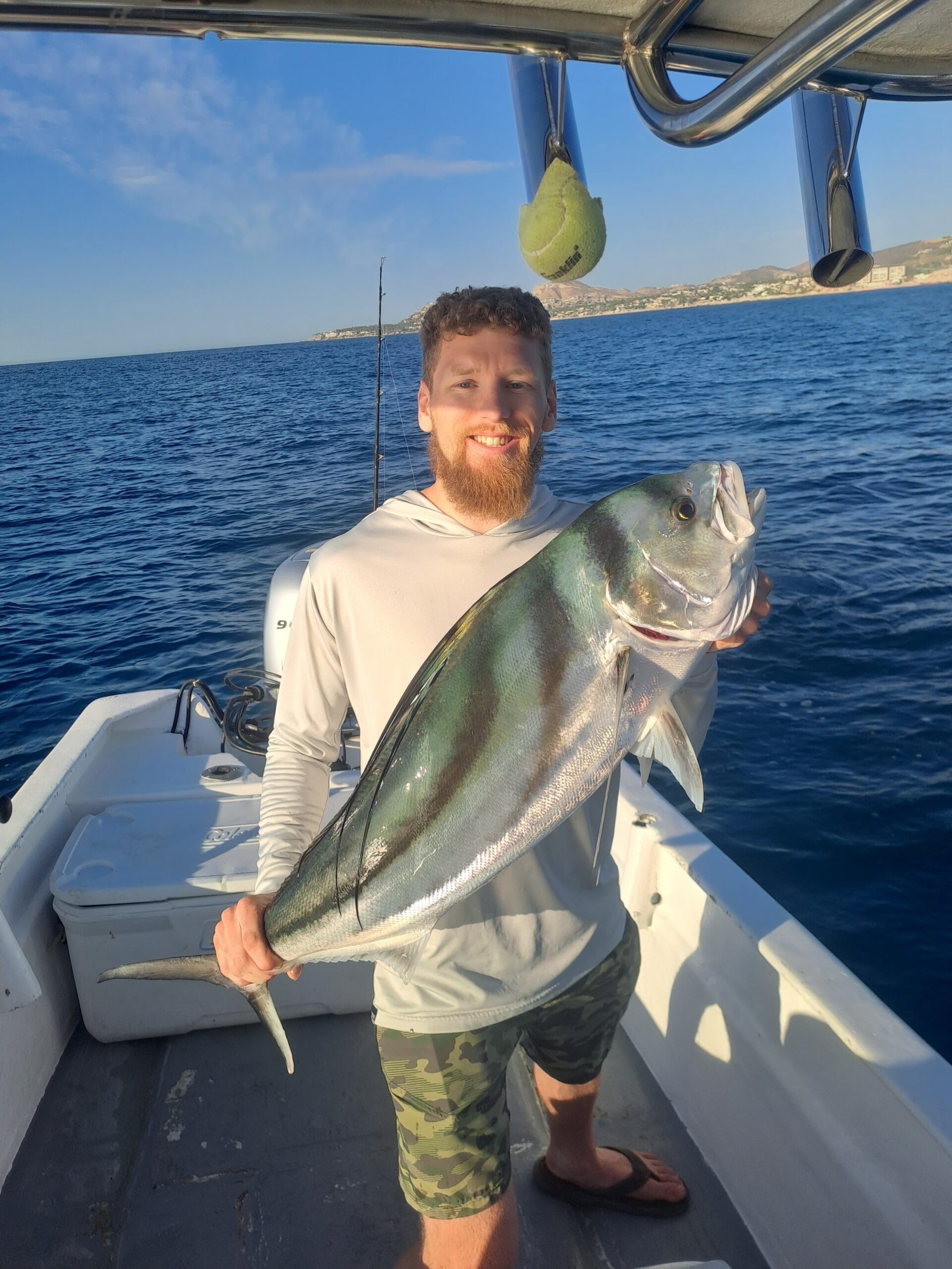 Roosterfish pez gallo inshore catch San Jose del Cabo Daliken Sportfishing private panga light tackle