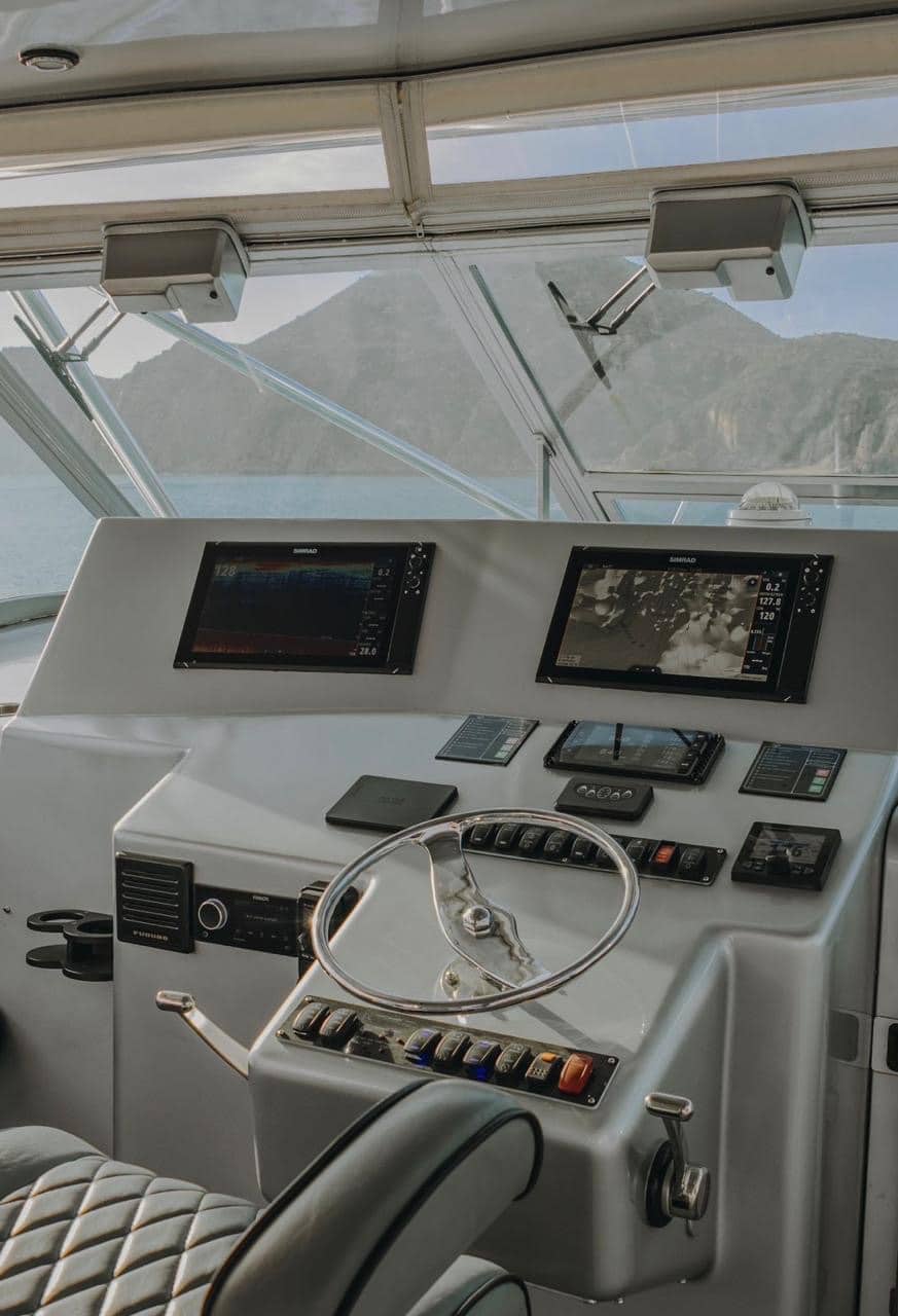 Cabo 35ft offshore fishing boat Cabo San Lucas marina Daliken