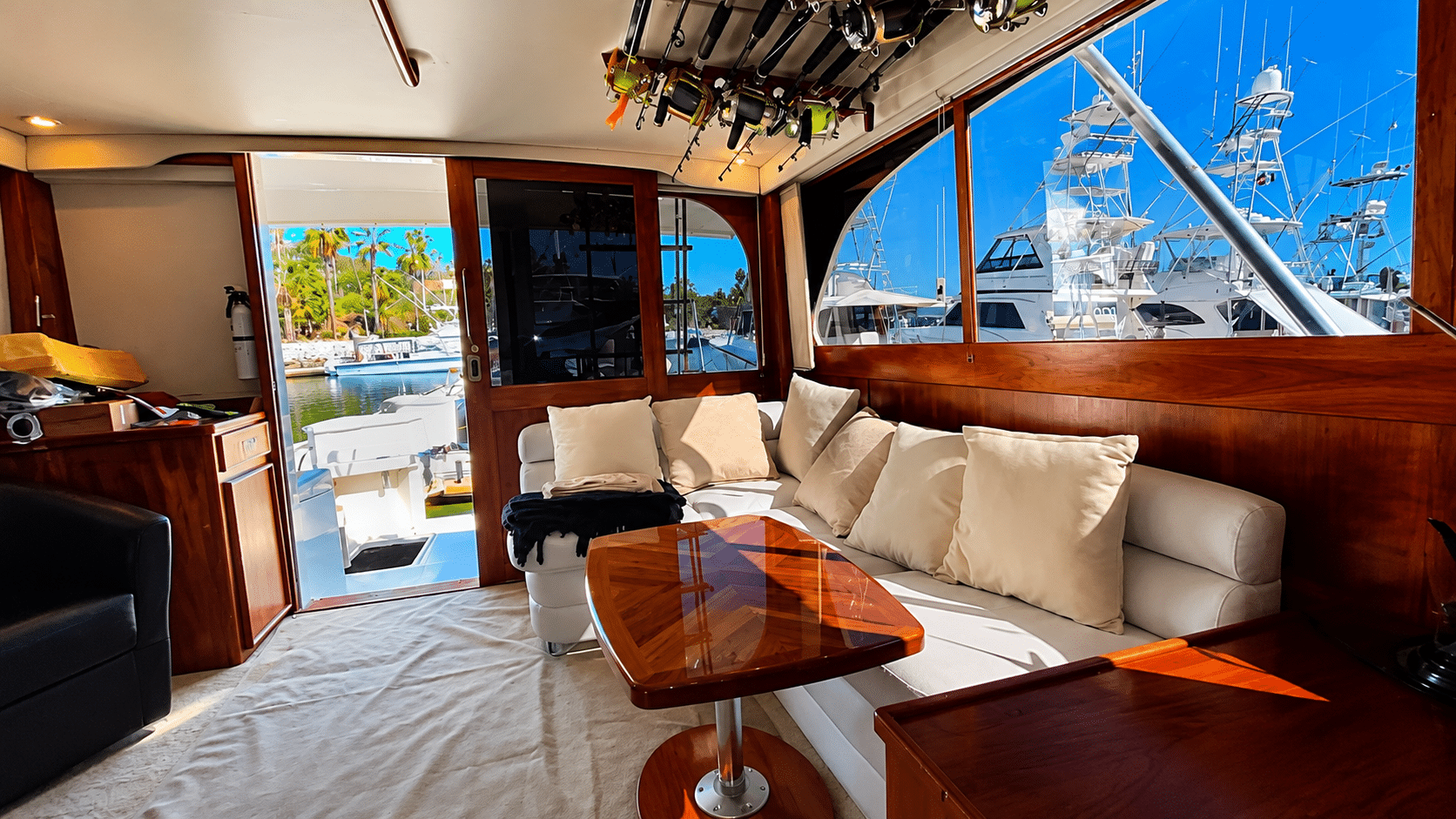 Kahuna Flybridge 47ft luxury sportfishing yacht at Puerto Los Cabos Marina